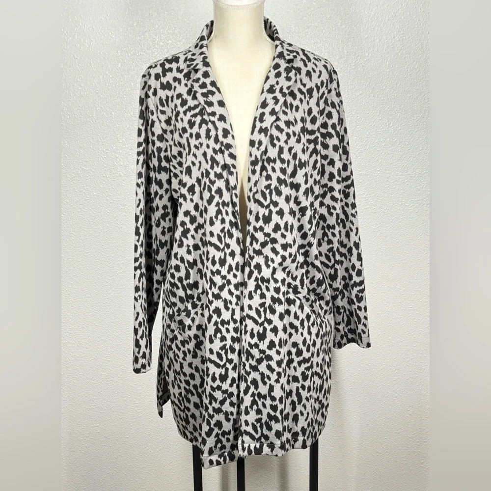 Maurices Animal Printer Open Front Cardigan XL Longline Blazer - Picture 1 of 8